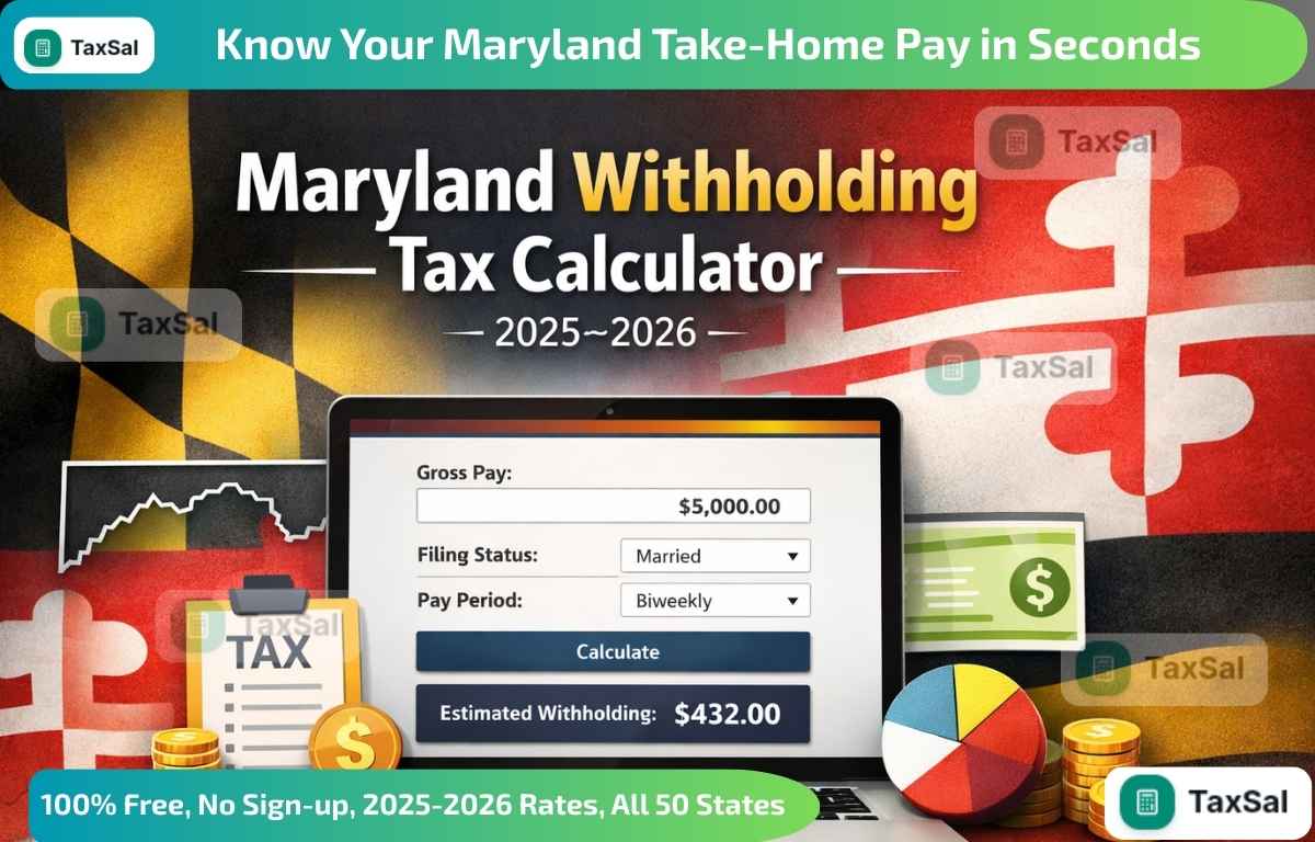 Maryland Withholding Tax Calculator – Accurate & Updated Payroll Estimates (2025)
