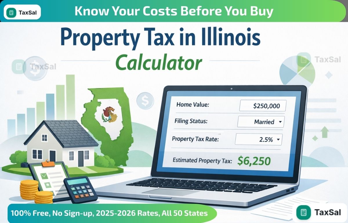 Property Tax in Illinois Calculator – Accurate & Updated Tax Estimator